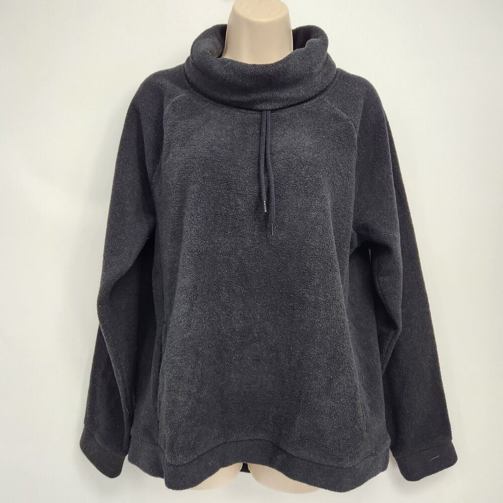 RBX Sweater Jacket Women's Size Medium Pullover Fuzzy Fleece Funnel Neck Pockets